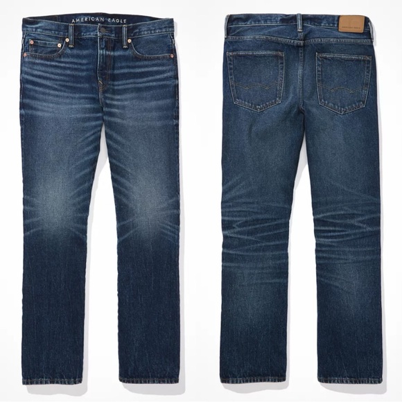 American Eagle Men’s Original Bootcut Jeans Zip Fly in Dark Ink Blue 32X34 - Picture 2 of 16